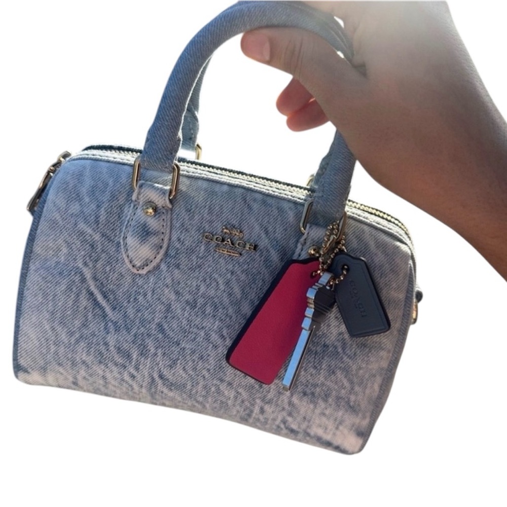 Coach Mini Rowan in Loved Denim - Picture 4 of 5